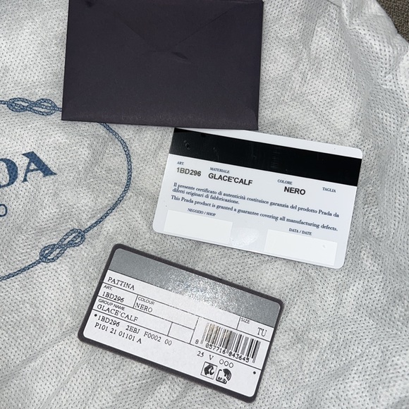 Prada Glace Calf Pattina Leather Crossbody-Color:Nero-Authentic-EUC - Picture 11 of 14